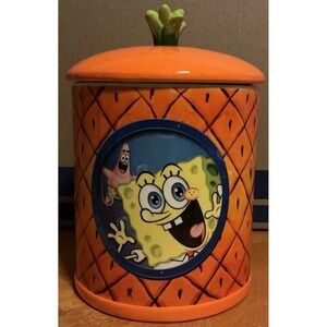 2019 Nickelodeon Spongebob Square Pants Pineapple Orange Creamic Cookie Jar